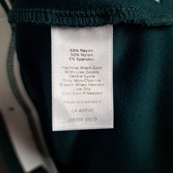 Talbots Ankle Snap Ponte Stretch Pull On Leggings Hunter Green Sz. M - Picture 6 of 7